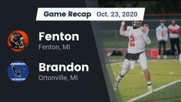 Recap: Fenton  vs. Brandon  2020