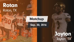Matchup: Rotan vs. Jayton  2016