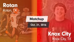Matchup: Rotan vs. Knox City  2016