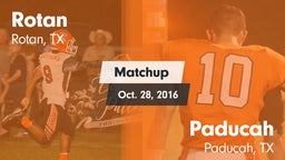 Matchup: Rotan vs. Paducah  2016
