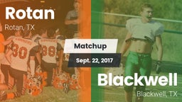 Matchup: Rotan vs. Blackwell  2016