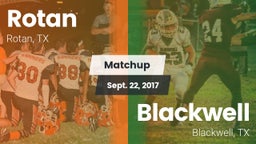 Matchup: Rotan vs. Blackwell  2017