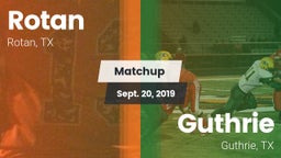 Matchup: Rotan vs. Guthrie  2019