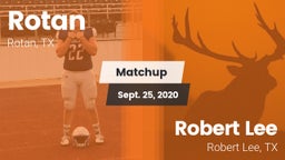 Matchup: Rotan vs. Robert Lee  2020