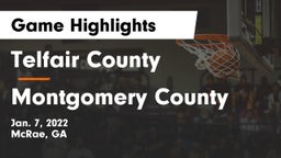 Telfair County  vs Montgomery County  Game Highlights - Jan. 7, 2022