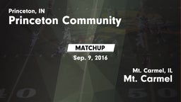 Matchup: Princeton Community vs. Mt. Carmel  2016