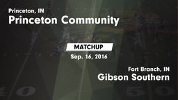 Matchup: Princeton Community vs. Gibson Southern  2016