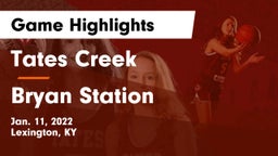 Tates Creek  vs Bryan Station  Game Highlights - Jan. 11, 2022
