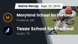 Recap: Maryland School for the Deaf  vs. Texas School for the Deaf  2019