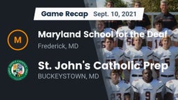 Recap: Maryland School for the Deaf  vs. St. John's Catholic Prep  2021