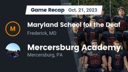 Recap: Maryland School for the Deaf  vs. Mercersburg Academy 2023