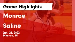 Monroe  vs Saline  Game Highlights - Jan. 21, 2022