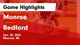 Monroe  vs Bedford  Game Highlights - Jan. 28, 2022