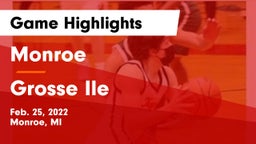 Monroe  vs Grosse Ile  Game Highlights - Feb. 25, 2022