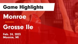 Monroe  vs Grosse Ile  Game Highlights - Feb. 24, 2023