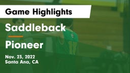 Saddleback  vs Pioneer  Game Highlights - Nov. 23, 2022