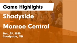 Shadyside  vs Monroe Central  Game Highlights - Dec. 29, 2020