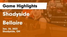 Shadyside  vs Bellaire  Game Highlights - Jan. 24, 2023