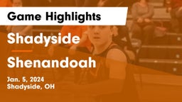 Shadyside  vs Shenandoah  Game Highlights - Jan. 5, 2024
