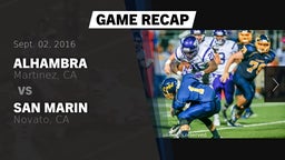 Recap: Alhambra  vs. San Marin  2016