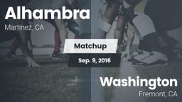 Matchup: Alhambra vs. Washington  2016