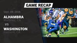 Recap: Alhambra  vs. Washington  2016