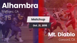 Matchup: Alhambra vs. Mt. Diablo  2016