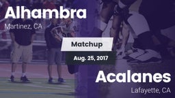 Matchup: Alhambra vs. Acalanes  2017