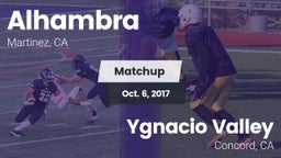 Matchup: Alhambra vs. Ygnacio Valley  2017