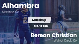 Matchup: Alhambra vs. Berean Christian  2017