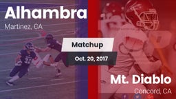 Matchup: Alhambra vs. Mt. Diablo  2017