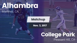 Matchup: Alhambra vs. College Park  2017