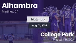 Matchup: Alhambra vs. College Park  2018