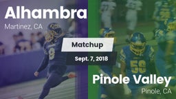 Matchup: Alhambra vs. Pinole Valley  2018