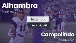 Matchup: Alhambra vs. Campolindo  2018
