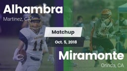 Matchup: Alhambra vs. Miramonte  2018