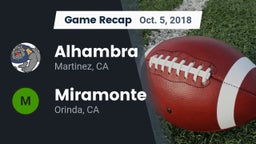 Recap: Alhambra  vs. Miramonte  2018