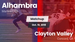 Matchup: Alhambra vs. Clayton Valley  2018