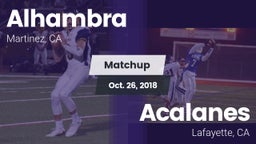 Matchup: Alhambra vs. Acalanes  2018