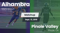 Matchup: Alhambra vs. Pinole Valley  2019