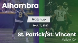 Matchup: Alhambra vs. St. Patrick/St. Vincent  2020