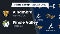 Recap: Alhambra  vs. Pinole Valley  2022