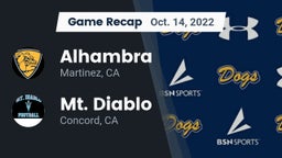 Recap: Alhambra  vs. Mt. Diablo  2022