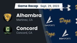 Recap: Alhambra  vs. Concord  2023
