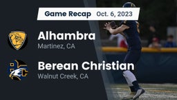 Recap: Alhambra  vs. Berean Christian  2023