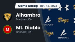 Recap: Alhambra  vs. Mt. Diablo  2023