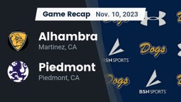 Recap: Alhambra  vs. Piedmont  2023