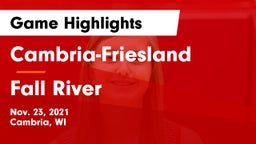 Cambria-Friesland  vs Fall River  Game Highlights - Nov. 23, 2021