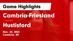 Cambria-Friesland  vs Hustisford  Game Highlights - Nov. 28, 2023