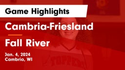 Cambria-Friesland  vs Fall River  Game Highlights - Jan. 4, 2024